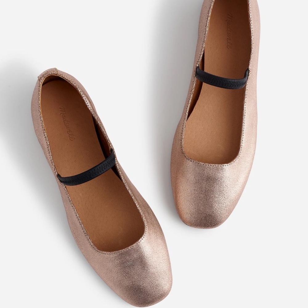 Madewell Greta Ballet Flat, Size 8, Rose Gold